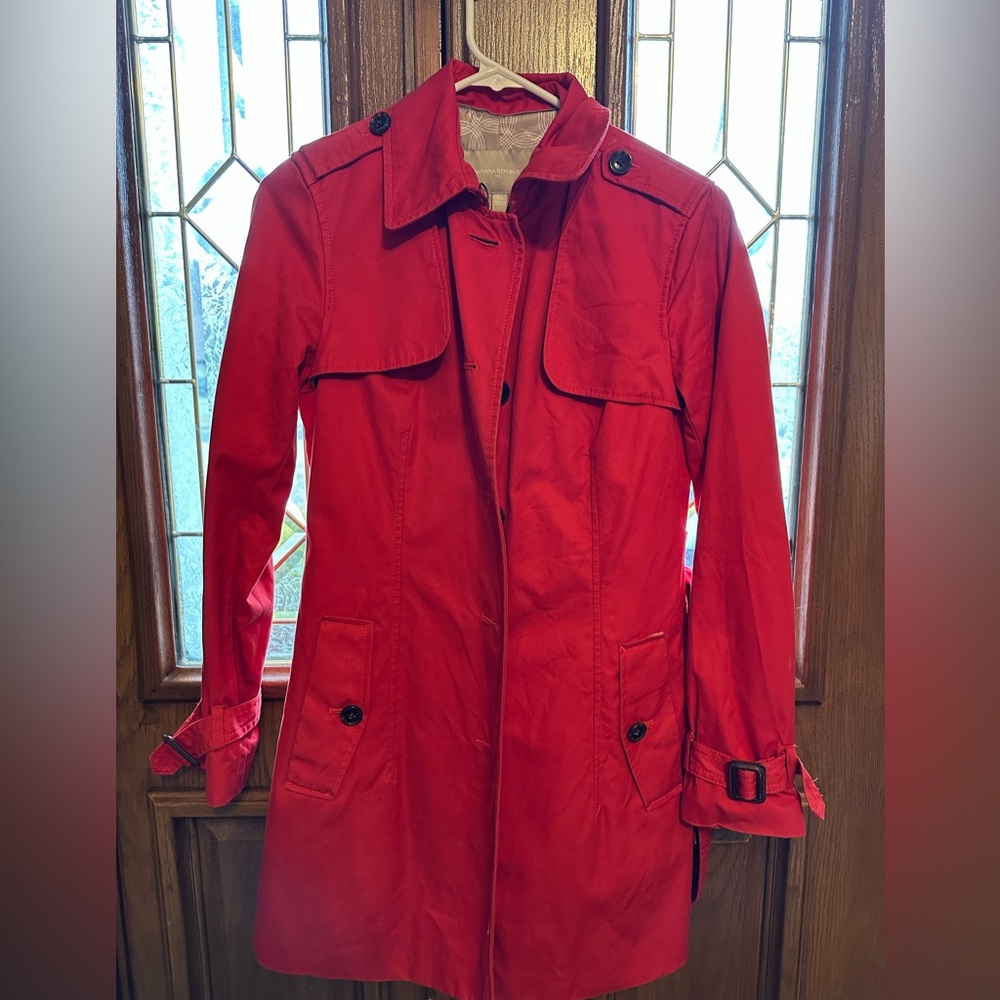 Banana Republic Factory Red Trench XS GUC